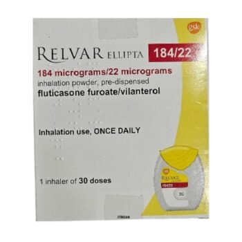 Relvar Ellipta 184/22mcg Inhalation Powder x 30 Doses